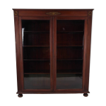 Bibliothèque vitrée en acajou du xxe siècle Bibliothèque vitrée en acajou du xxe siècle