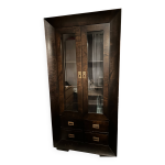 Biblioth�que vitr�e en bois de bouleau massif