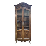 Bibliothque vitre en noyer style louis xv, 1900