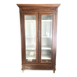 Bibliothque vitrine ancienne avec corniche - h216 cm