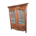 Bibliotheque vitrine louis xv a petits carreaux du debut du xix me siecle