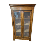 Biblioth�que - vitrine en noyer, louis philippe