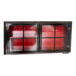 Bloc bibliothque roche bobois noir et rouge sang  l'unit