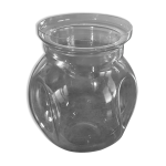 Bocal type bonbonnire en verre translucide forme ronde moderniste