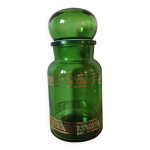Bocal en verre vert vintage made in belgium