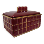 Bo�te art d�co en c�ramique d'art bordeaux po�t laval