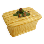 Boite barbotine panier de noisettes gien 1960' Boite barbotine panier de noisettes gien 1960'