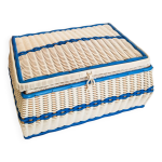 Bote  couture en scoubidou bleu