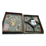 Bote de jeu nain jaune atlas vintage 1920 avec pions