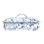 Bote  peigne creil & montereau, service  marbre  en terre de fer bleue