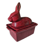 Bote, plat  terrine lapin en cramique