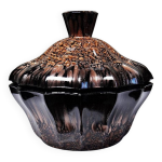 Bote / sucrier vintage vincenzo nason murano verre aventurine noir