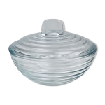 Bote en verre de forme ronde