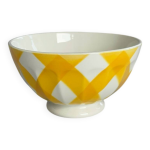 Bol ancien sarreguemines motif ecossais france bol faence carreaux