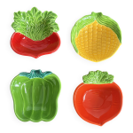 Bols vintage made in japan c�ramique figurative l�gumes, esprit pop