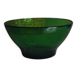 Bol vintage en verre vert