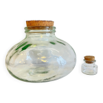 Bonbonnes vintage en verre souffl� et li�ge