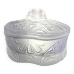 Bonbonnire / bote  poudre en verre moul art dco palmette