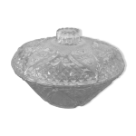 Bonbonnière avec couvercle en verre taillé Bonbonnière avec couvercle en verre taillé