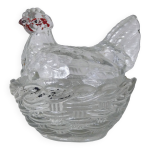 Bonbonnire poule couvant style portieux vallerysthal