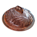 Bonbonni�re, sucrier, bo�te en verre rose