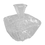 Bonbonnire en verre moul cisel style art dco
