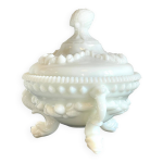 Bonbonnire verre opalin vintage