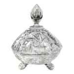 Bonbonnire vintage hexagonal en cristal de boheme