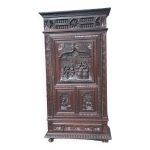 Bonnetire en chne sculpte, fin xixme
