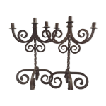 Bougeoirs anciens fer forg