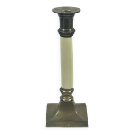 Bougeoir ancien en laiton dore 20 cm