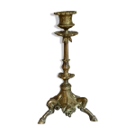 Bougeoir en bronze dor tripode xixme