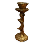 Bougeoir bronze lune pierre casenove fondica