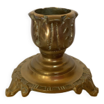 Bougeoir en bronze tripode