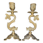 Bougeoir bronze zoomorphe