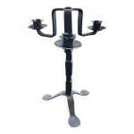 Bougeoir brutaliste en fer forg�