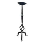 Bougeoir brutaliste en fer forg