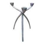 Bougeoir chandelier aluminium tripode design scandinave mtal argent