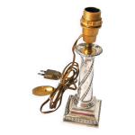 Bougeoir chandelier ancien pied de lampe en argent massif orfvre suisse a. manz