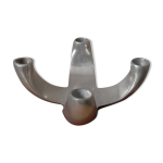 Bougeoir chandelier candlabre en aluminium mtal argent design scandinave objet de dcoration