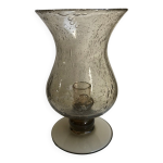 Bougeoir chandelier en verre bull style biot sign annes 60 - 70