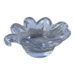 Bougeoir en cristal chauffe plat en verre cristallerie lorraine