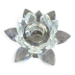 Bougeoir cristal forme fleur de nenuphar Bougeoir cristal forme fleur de nenuphar