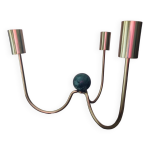 Bougeoir design 3 branches en laiton