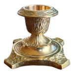 Bougeoir en laiton massif dor