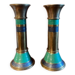 Bougeoirs en laiton vintage