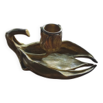 Bougeoir  main en bronze sign maurice maignan, art nouveau, circa 1890