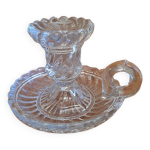 Bougeoir  main en cristal de baccarat modle bambous tors