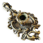 Bougeoir  main de style baroque, rocaille en bronze
