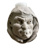 Bougeoir mural ancien figurant une t�te de moine